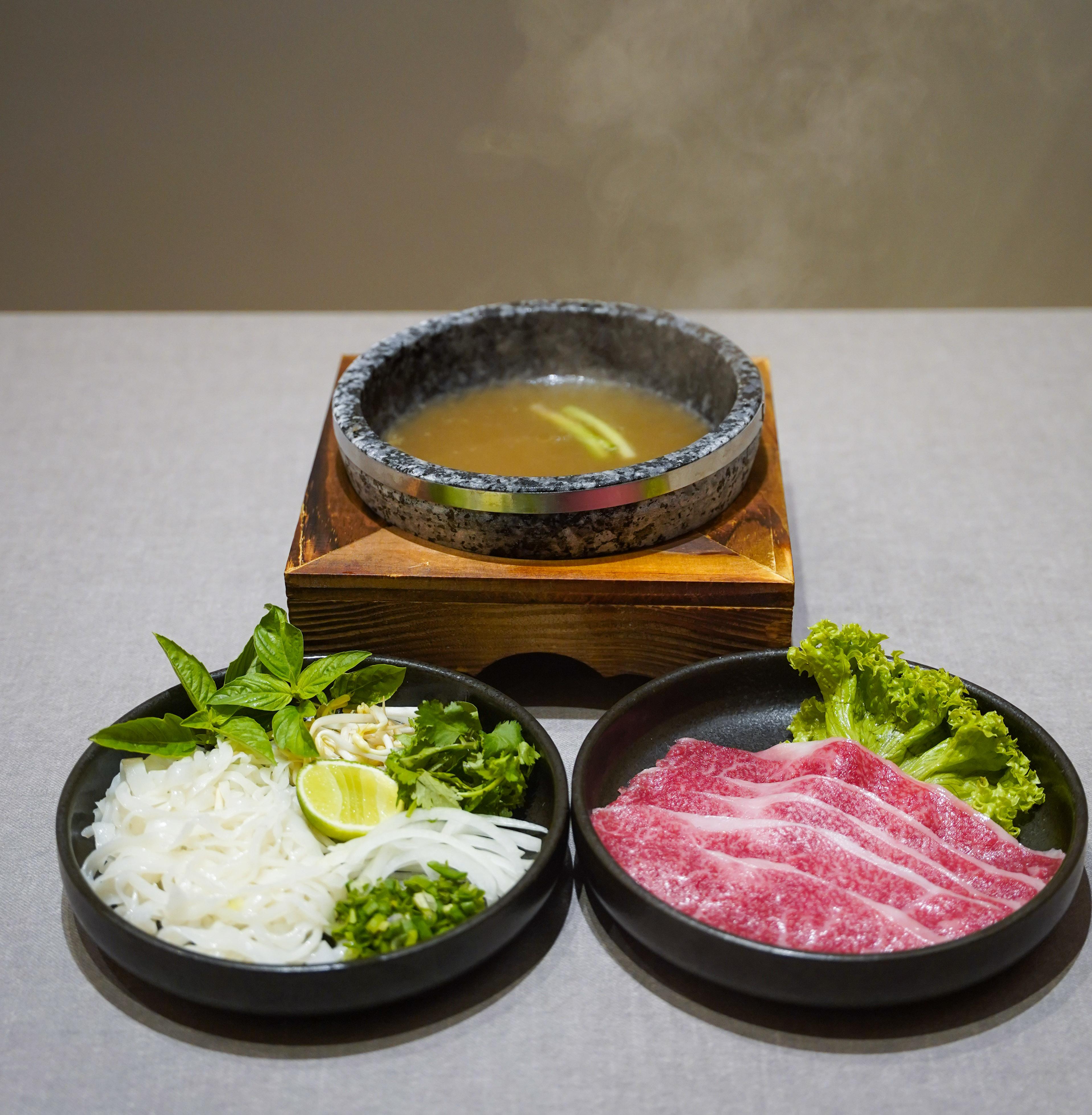 ăn viet unveils soup-er hot stone a5 japanese wagyu pho